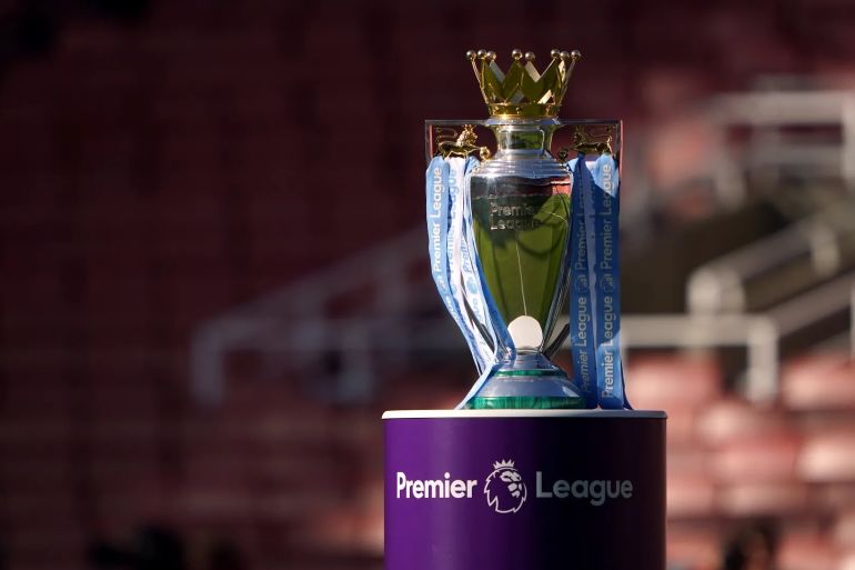 The Premier League trophy on display ahead of the Premier League match at the Emirates Stadium, London. Picture date: Saturday October 1, 2022. (Photo by Zac Goodwin/PA Images via Getty Images)