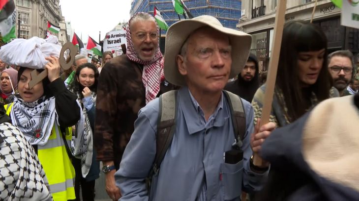 آلاف البريطانيين يشاركون في مسيرة بلندن للتضامن مع فلسطين