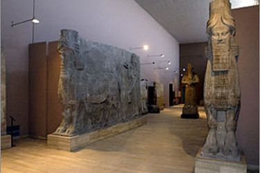 F/File picture dated13 March 2004 shows a general view of the Assyrian Hall (1894-1881 B.C.) at Iraq's national museum in Baghdad. Nearly a year after the war, experts at the Iraq Museum still remember the horror when looters plundered more than 14,000 objects as they struggle to rebuild its facilities and a world class collection. The Assyrian Hall escaped the looting nearly untouched