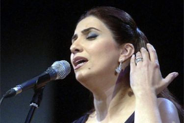 Ghada Shbeir performs during a concert in Beirut April 15, 2007.