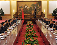 جلسة المباحثات بين الصين وباكستان (الفرنسية)