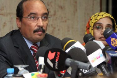 afp : Former general Mohammed Ould Abdel Aziz talks during a press conference on July 19, 2009 in Nouakchott after his victory in the Mauritanian presidential poll in the July