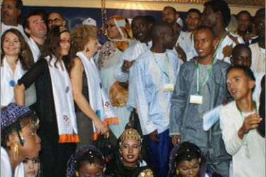 من حفل انطلاقة مهرجان السينما الموريتانية، ويظهر طاقم وضيوف المهرجان، ووزيرة الثقافة الموريتانية