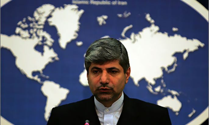 Iranian newly appointed foreign ministry spokesman, Ramin Mehmanparast, holds a press conference in Tehran on November 24, 2009. Two top Iranian officials, including
