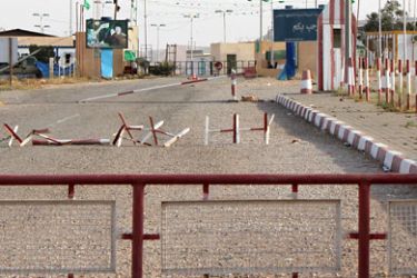 This picture taken on April 20, 2011 shows the border post of Dehiba, on the border with Libya, on the eve of an attack by Libyan rebels.