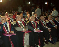 جانب من المشاركين في مؤتمر مجمع اللغة العربية (الجزيرة نت)