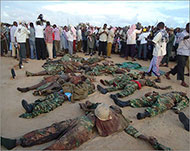جثث جنود من قوات الاتحاد الأفريقي قتلوا