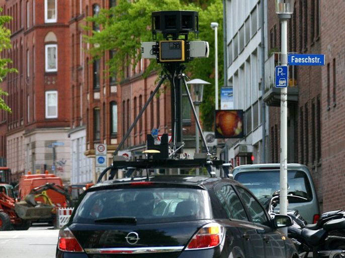 epa02049444 (FILE) A file picture dated 05 May 2009 of a car with a special camera mounted taking pictures for Google's 'Street View' project in Kiel, Germany. Internet giant Google dismissed all criticism uttered by German federal government on the data privacy of its 'Street View' project. The head of Google's legal department stressed 'We do take data privacy very seriously' during a presentation in Berlin, Germany, 23 February 2010. EPA/CARSTEN REHDER