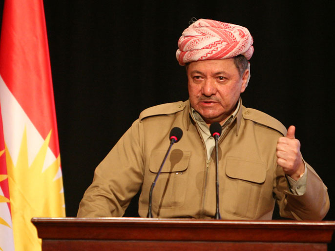 مسعود البارزاني لوح بانفصال إقليم كردستان العراق (وكالة الأنباء الأوروبية)