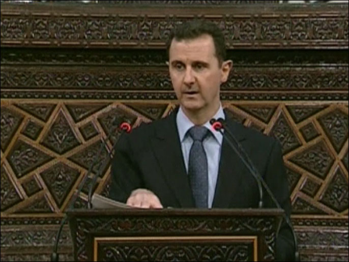 ‪الأسد أشاد بجيشه في مواجهة‬ (الجزيرة-أرشيف)