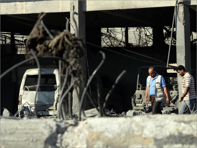 ‪(الأوروبية)‬ آثار هجوم إسرائيلي سابق على غزة