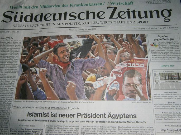 فوز مرسي تصدر الصفحات الأولي للصحافة الألمانية