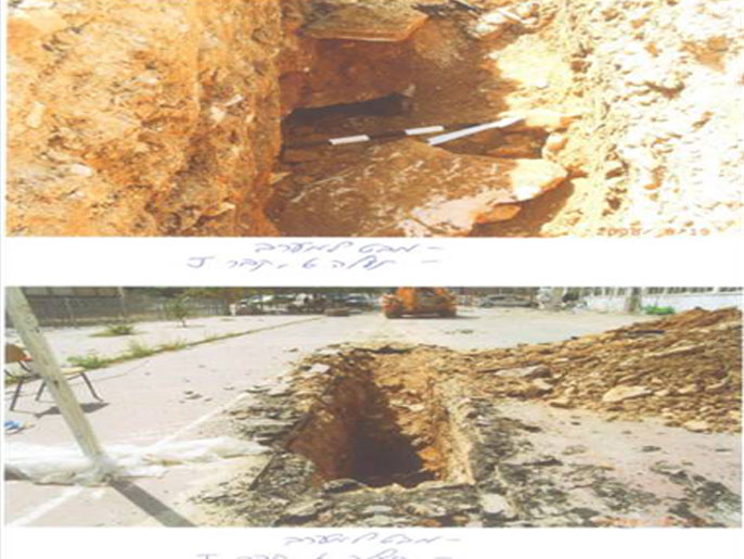 حفريات قامت بها سلطة الآثار الإسرائيلية عام 2008 في ساحات مقبرة مأمن الله(الجزيرة نت)