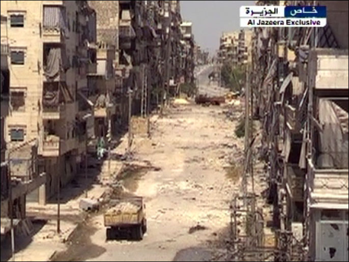 ‪حجم الدمار بعد المعارك الأخيرة في عدد من أحياء حلب‬ (الجزيرة)