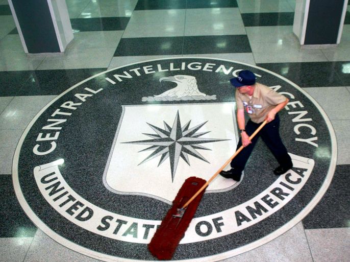 A file photo dated 03 March 2005 of a worker at the CIA sweeping the foyer clean at the CIA Headquarters, Langley, Virginia, USA. Reports state on 19 September 2012 that Italy's top court of appeals upheld the convictions of 22 CIA agents and a retired US air force officer found guilty of abducting Muslim cleric Hassan Mustafa Omar Nasr also known as Abu Omar from Milan in 2003. The Court of Cassation confirmed the seven-year sentences for 22 of them and a nine-year term for former Milan station chief Robert Seldon Lady