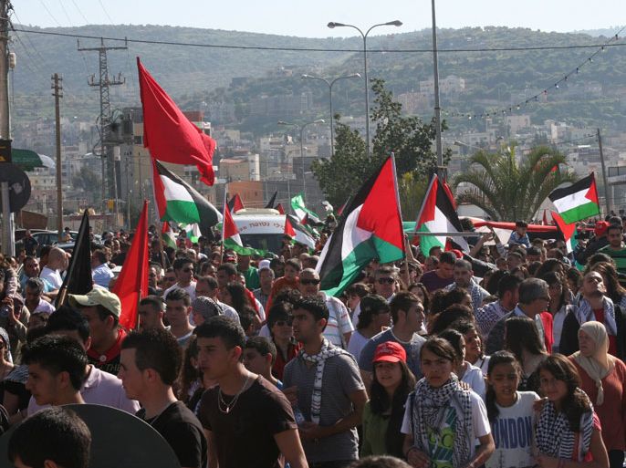 مسيرة احتجاجية لحشد من فلسطينيي الأراضي المحتلة عام 1948