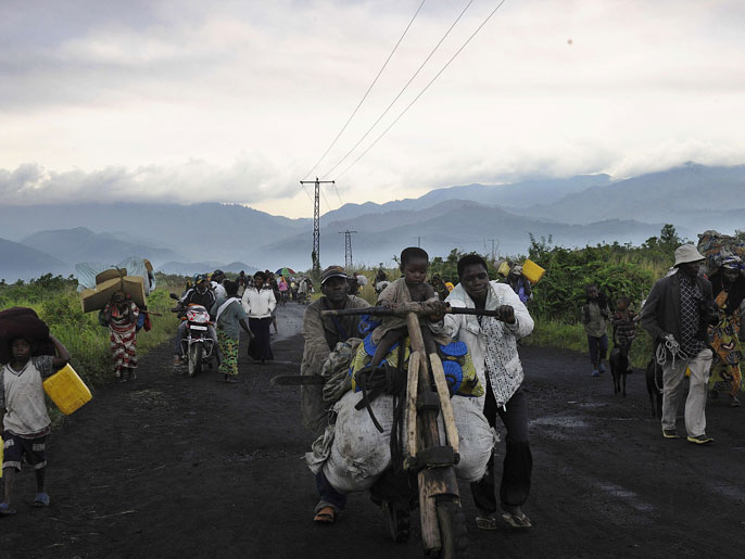 شرق الكونغو يشهد حركة نزوح واسعة مع تقدم المتمردين (الفرنسية)