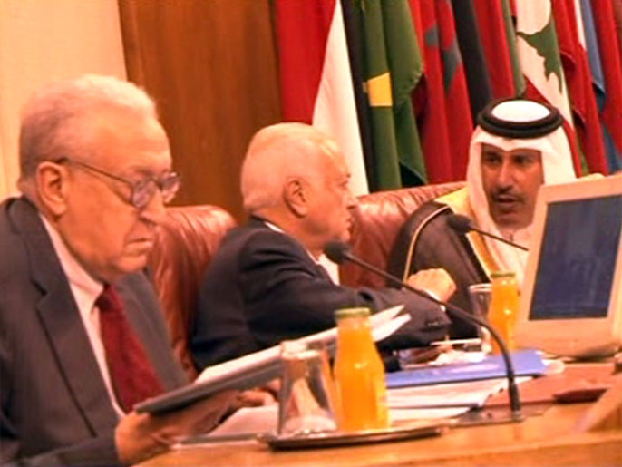 ‪بن جاسم والعربي أكدا دعم الجامعة العربية للكيان الجديد‬  (الجزيرة)