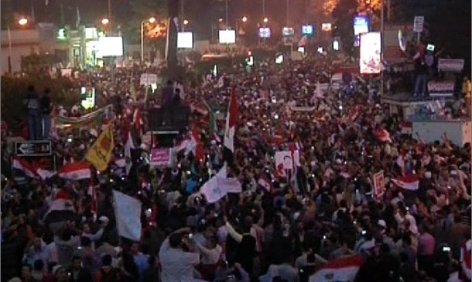 تظاهرة لمؤيدو الرئيس مرسي أمام جامعة القاهرة