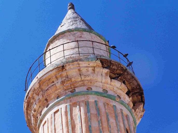 مئذنة مسجد عصمان ببنغازي،والتعليق كالتالي : ليبيا قد تفقد آخر مئذنة تاريخية