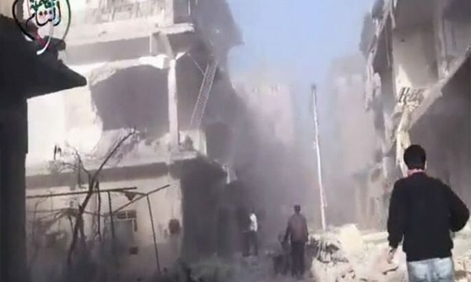 مجزرة بحي الحيدرية بحلب في سوريا