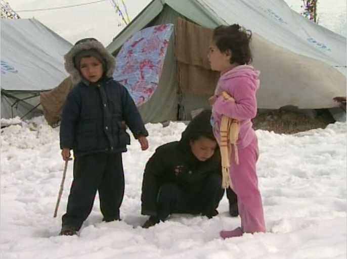 تأثير سوء الأحوال الجوية على اللاجئين السوريين