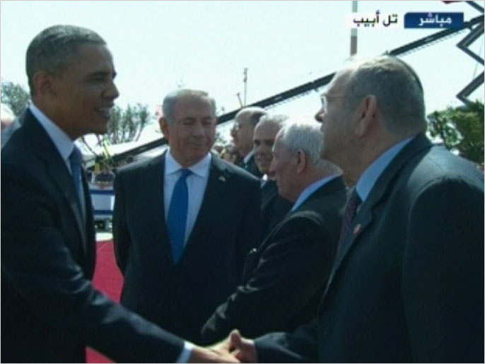 زيارة أوباما هي أول زيارة رسمية له لإسرائيل (الجزيرة)