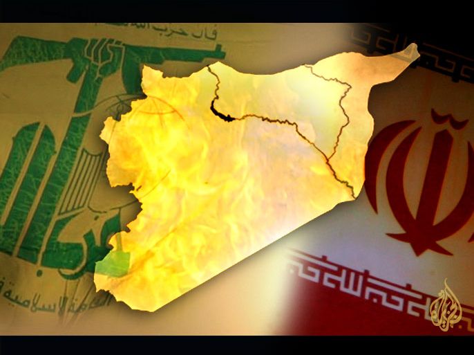 دخول إيران وحزب الله الأزمة السورية