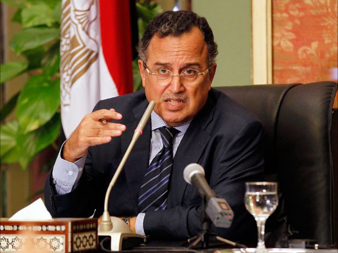 Egypt's Foreign Minister Nabil Fahmy speaks during a news conference in Cairo August 18, 2013. REUTERS/Muhammad Hamed (EGYPT - Tags: POLITICS)