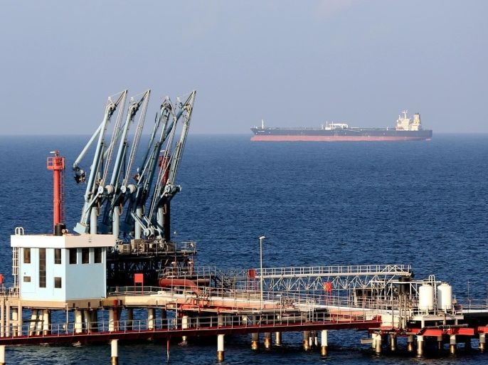 A general view shows the Hariqa oil port and loading installation on August 20, 2013 in Tobruk, Libya. Libya's navy has prevented a tanker from 'illegally entering' Al-Sedra oil terminal in the east of the country, the army's general staff said, as protests paralysed several ports. The government is locked in a stand-off with striking oil installation guards, whom it accuses of trying to sell crude oil on their own account. Authorities have threatened to use force to prevent the sale of any oil that does not go through the proper channels.