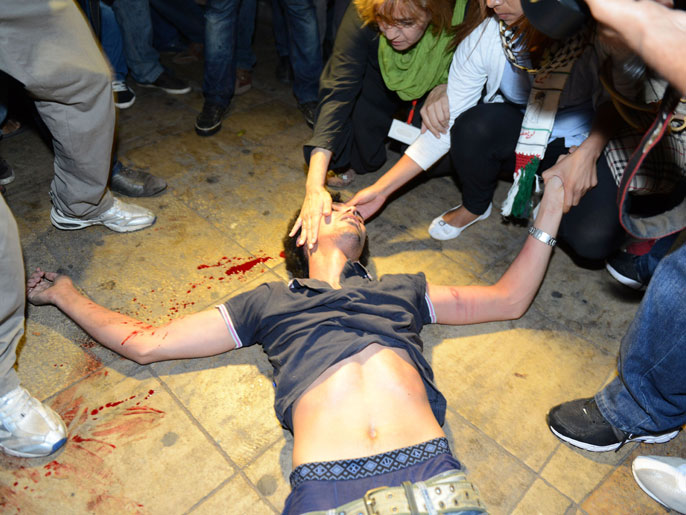 شاب مصاب أثناء تفريق احتجاج بالرباط(الفرنسية)