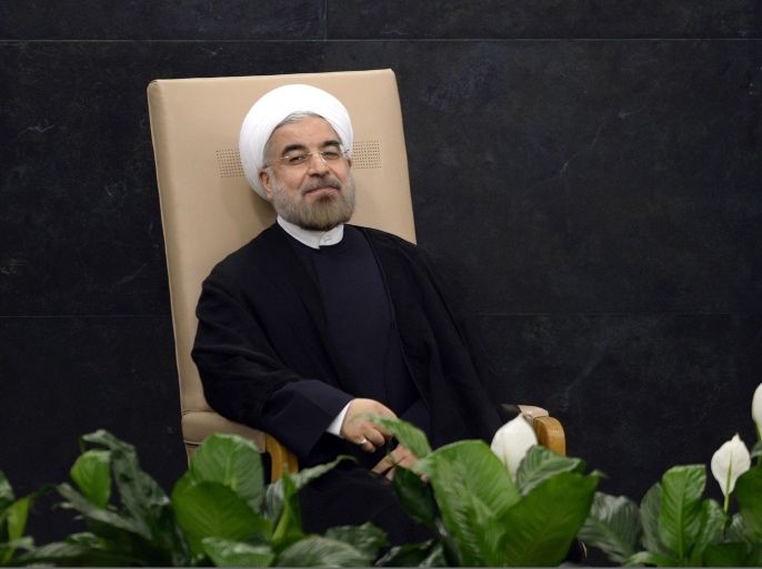 Hassan Rouhani, President of Iran, waits to speak at the 68th Session of the United Nations General Assembly September 24, 2013 at UN headquarters in New York.