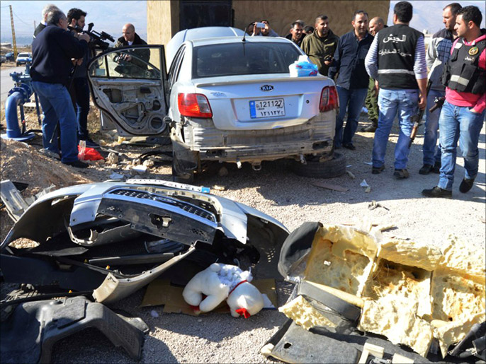 ‪‬ سيارة مفخخة ضبطت أمس الأربعاءفي عرسال شرقي لبنان(الجزيرة نت)