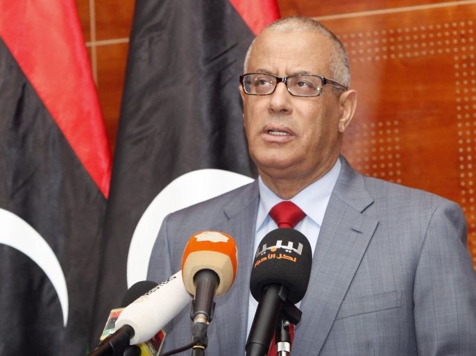 Libya's Prime Minister Ali Zeidan speaks during a news conference in Tripoli February 7, 2014. REUTERS/Ismail Zitouny