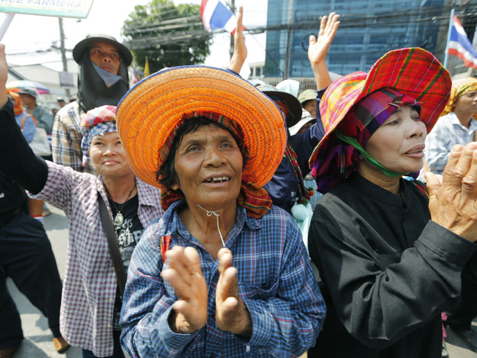مزارعو الأرز نزلوا الشارع احتجاجا على تأخر مستحقاتهم(الأوروبية)