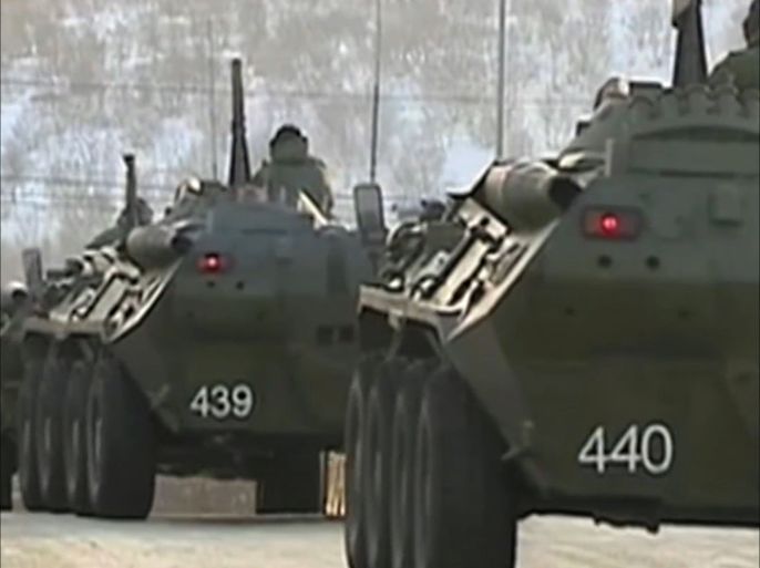 حشود عسكرية روسية قبيل الاستفتاء بالقرم