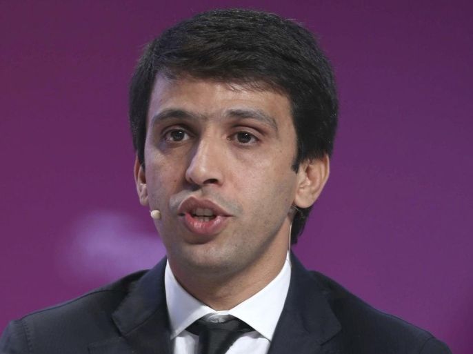 Morocco's Hicham el Guerrouj, a world record holder in men's athletics, talks during the official opening ceremony of the Doha GOALS forum in Doha December 10, 2013. The forum aims to create initiatives for global progress through sports and will run from December 9 to 11. REUTERS/Fadi Al-Assaad (QATAR - Tags: SPORT BUSINESS)