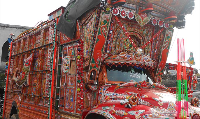 روالبندي،البنجاب، باكستان،شاحنة مزينة