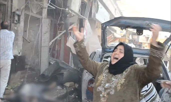 قصف النظام السوري لمدينة الأتارب