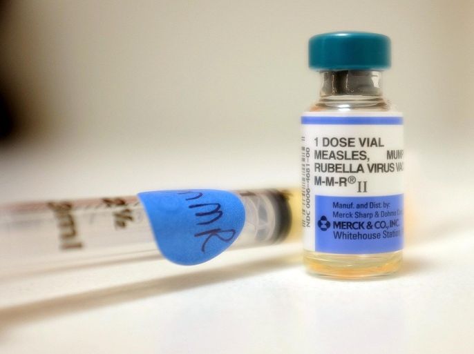 MIAMI, FL - MAY 16: A bottle of measles vaccination is seen at Miami Children's Hospital on May 16, 2014 in Miami, Florida. The Centers for Disease Control and Prevention recently announced that cases of measles in the first four months of this year are the most any year since 1996, as they warned clinicians, parents and others to watch for the potentially deadly virus.