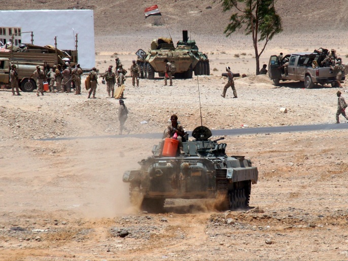 تعزيزات عسكرية يمنية بمحافظة شبوة الجنوبية (غيتي إيميجز)
