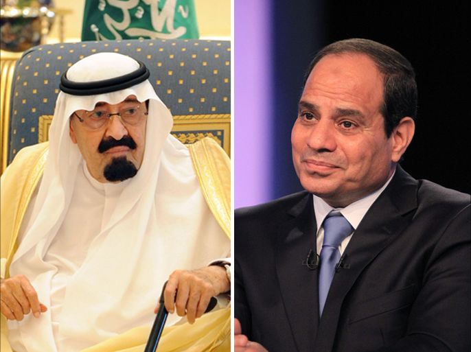 الرئيس المنتخب عبد الفتاح السيسي و الملك عبد الله