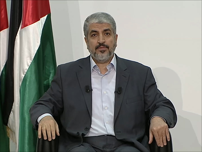 ‪خالد مشعل: الهدف الذي نُصرّ عليه هو تلبية المطالب الفلسطينية وأن يعيش قطاع غزة دون حصار‬ (الجزيرة)