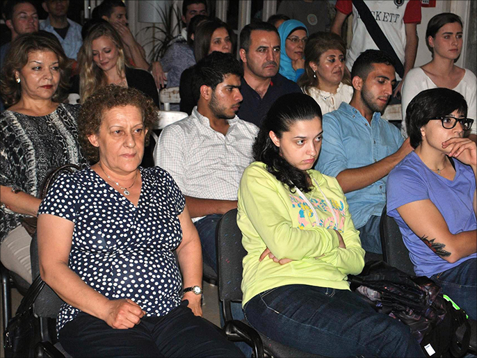 ‪جانب من الحضور المتضامن مع غزة والقضية الفلسطينية‬ (الجزيرة)