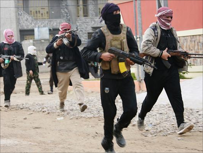 ‪مقاتلون من تنظيم الدولة في الفلوجة‬ (رويترز)