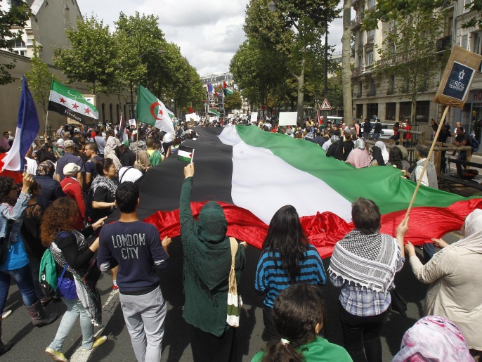 مظاهرة مساندة لغزة بباريس (أسوشيتد برس)