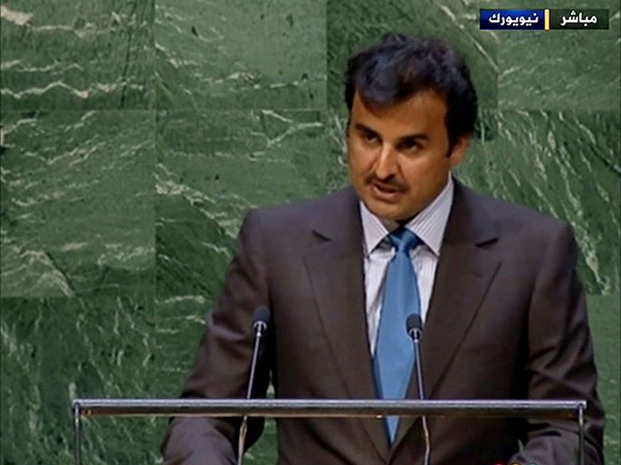 كلمة أمير دولة قطر الشيخ تميم بن حمد آل ثاني في الأمم المتحدة 24/9/2014
