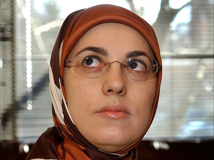 CAMBRIDGE - FEBRUARY 5: Merve Kavakci, a former member of Turkish Parliament who was evicted for wearing a head scarf. She was a Turkish politician who lost her citizenship for wearing a head scarf. She is now at the JFK School of Government at Harvard University. (Photo by David L Ryan/The Boston Globe via Getty Images)