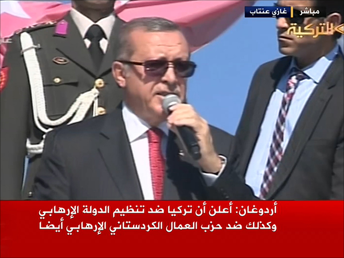 أردوغان دعا لإقامة منطقة عازلة وحظر للطيران فوق سوريا (الجزيرة)