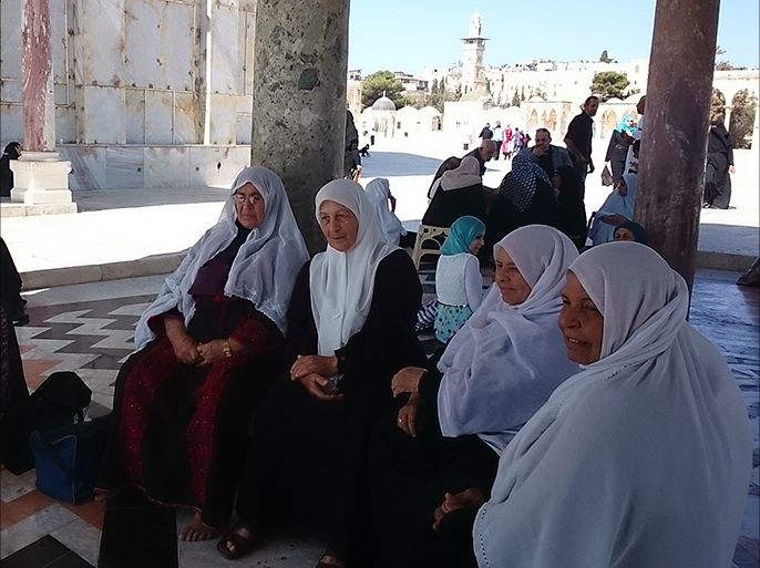 صور لغزيين في ساحات المسجد الأقصى وقبة الصخرة اليوم